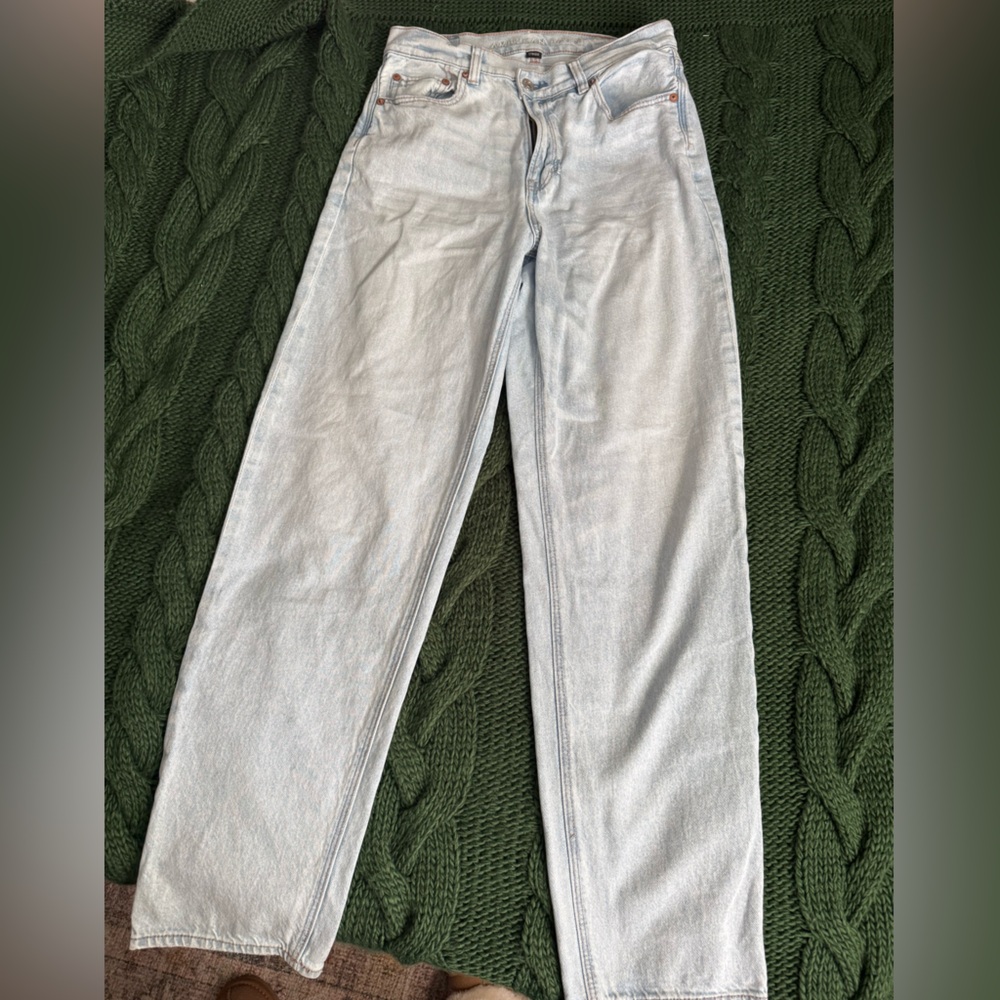 American Eagle Outfitters Light Blue Straight Leg Pants